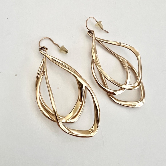 Alexis Bittar Sculptural Orbit Wire Drop Earrings - Gold Plated, Never Worn - Picture 6 of 11